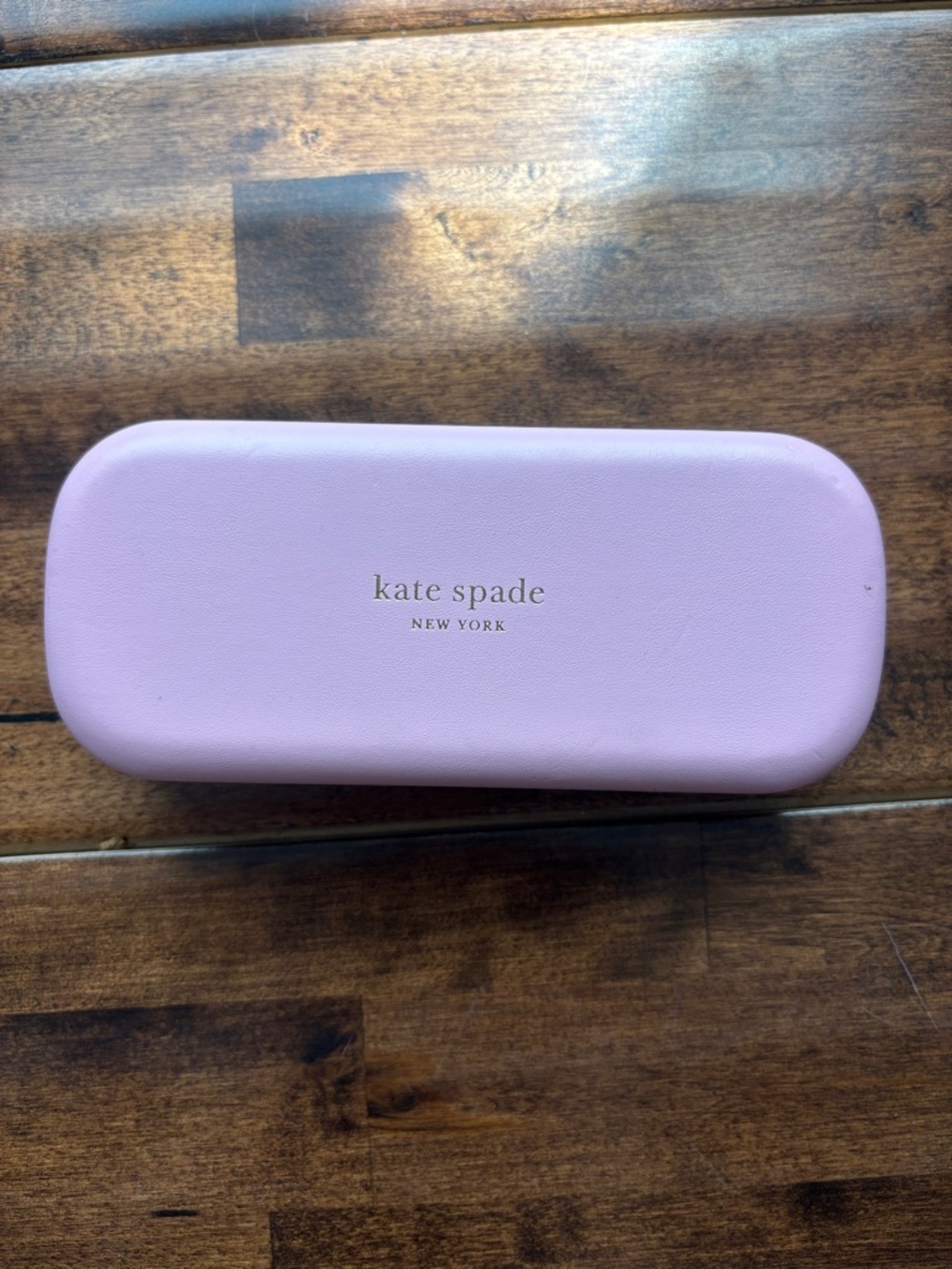 kate spade Pink Hard Shell Eyewear Case with Gold Logo